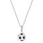 Anhänger mit Kette 925/- Sterling Silber rhodiniert Fußball - 1