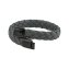 Armband Lederarmband geflochten anthrazit 21cm - 1