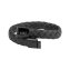 Armband Lederarmband geflochten schwarz 21cm - 1