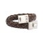 Armband Lederarmband geflochten braun 21cm - 1