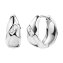 Ohrringe Silber 925 rhodiniert mit weißem Baguette-Zirkonia Amorph - 1
