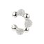 Ear Cuff 925 Sterling Silber rhodiniert mit weißem Zirkonia Bubble - 1