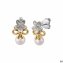 Ohrstecker 925/- Sterling Silber Tracht zweifarbig Perle - 1