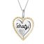 Anhänger mit Kette 925/- Sterling Silber Tracht Anhänger Kette zweifarbig Herz Schatzi - 1