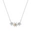 Collier 925/- Sterling Silber Tracht Collier zweifarbig Blumen Edelweiß - 1
