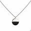 Halskette 925 Sterling Silber rhodiniert Onyx schwarz - 1