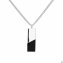 Halskette 925 Sterling Silber rhodiniert Onyx schwarz - 1