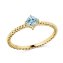 Ring 375 Gold Gelb Sky Blue Topas Blau - 1