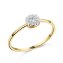Ring 375 Gold Gelb Zirkonia Halo Pavé - 1