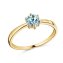 Ring 375 Gold Gelb Sky Blue Topas Solitär Blau - 1