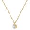 Anhänger mit Kette 375 Gold Gelb Zirkonia Ankerkette verstellbar 42 - 45cm - 1