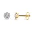 Ohrstecker 375 Gold Gelb Zirkonia Halo Zirkonia Ohrstecker - 1