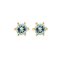 Ohrstecker 375 Gold Gelb Sky Blue Topas Rund Ohrstecker Blau - 1