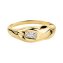 Ring Silber 925 vergoldet mit weißem Baguette-Zirkonia Amorph - 1