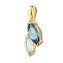 Anhänger 375 Gold Gelb London Blue Topas Sky Blue Topas Anhänger blau - 1