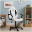 Schreibtischstuhl Junior höhenverstellbar ergonomischer Drehstuhl Weiß-Schwarz - 1