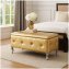 Gepolsterte Sitzbank mit Truhe Maribella Gold - 1