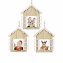 Baumschmuck Häuschen Fenster, 3er Set Holz - 1