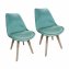 Esszimmerstuhl Samt 2er Set Atlanta Türkis - 1