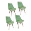 Esszimmerstuhl Samt 4er Set Atlanta Hellgrün - 1
