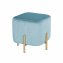 Dekorativer Polsterhocker Ø 32 cm Dixon Pastellblau - 1