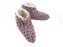 Bettschuhe Wolle Noppen silber - 44/45 linke - 1