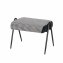 Polsterhocker B/H/T 55 x 42 x 39 cm Olean Hahnentritt Schwarz-Weiß - 1