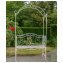 Romantische Gartenbank mit Rosenbogen aus Metall Celia - 1