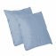 Kissen Nathalie Unifarben 2er-Set Blau - 1