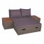 Loungesofa mit Stauraum inkl. Schutzhülle und 2 Beistelltischen - 1