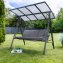 Gartenschaukel 3-Sitzer Hollywoodschaukel mit Dach grau - 1