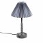 Tischlampe Grau Plissee Schirm - 1