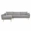 Ecksofa Antonius Webstoff Grau links - 1