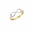 Ring Gold 375 zweifarbig mit Unendlichkeits-Motiv - 1