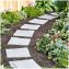 Kunststoff Gehwegplatten Steinoptik 30x30 cm 4er Set Gartenplatten mit Struktur - 1