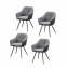 Esszimmerstuhl 4er Set Anthrazit/Grau Joschka - 1