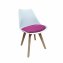Stuhl Atlanta Weiß, Webstoff Pink - 1
