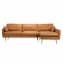 Ecksofa Antonius Kunstleder Braun rechts - 1