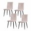 Esszimmerstuhl 4er Set Creme Salinas - 1