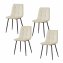Esszimmerstuhl 4er Set Creme Mesa - 1
