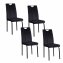 Esszimmerstuhl Denton Samt Schwarz 4er-Set - 1