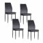 Esszimmerstuhl Madison Samt Grau 4er-Set - 1