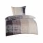 Bettwäsche 2-teilig 135 x 200 Microfaser Braun/Beige - 1