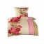 Bettwäsche 2-teilig 135 x 200 Microfaser Beige/Rosa - 1