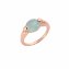 Ring Silber 925 rosé-vergoldet mit echtem Paraiba Chalcedon 10x8mm - 1