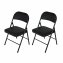 Klappstuhl Wedigo Kunstleder Schwarz-Schwarz 2er-Set - 1