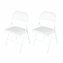 Klappstuhl Wedigo Kunstleder Weiß-Weiß 2er-Set - 1