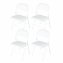 Klappstuhl Wedigo Kunstleder Weiß-Weiß 4er-Set - 1