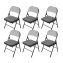 Klappstuhl Wedigo Velvet Grau 6er-Set - 1
