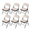 Klappstuhl Wedigo Velvet Beige 6er-Set - 1